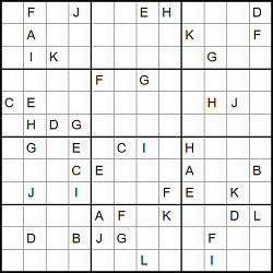Sudoku 12 x 12